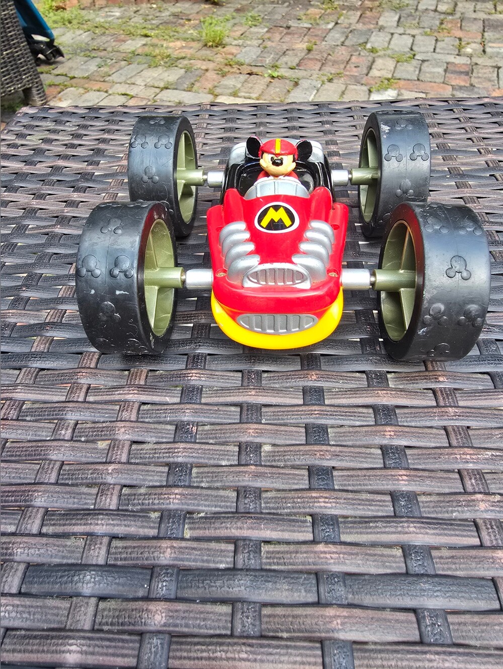 vintage Disney Mickey Mouse Donald Duck Flip Racer Race Car StuntCar Collectable